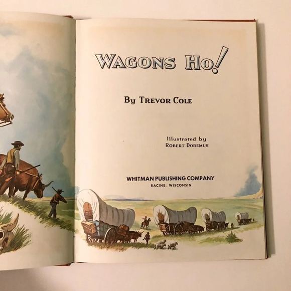 Vintage 1962 Wagons  Ho Whitman Childrens Western Book Hardcover - Picture 7 of 16